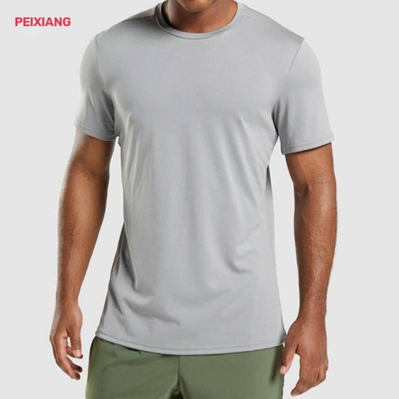 Men's military green running t-shirt front