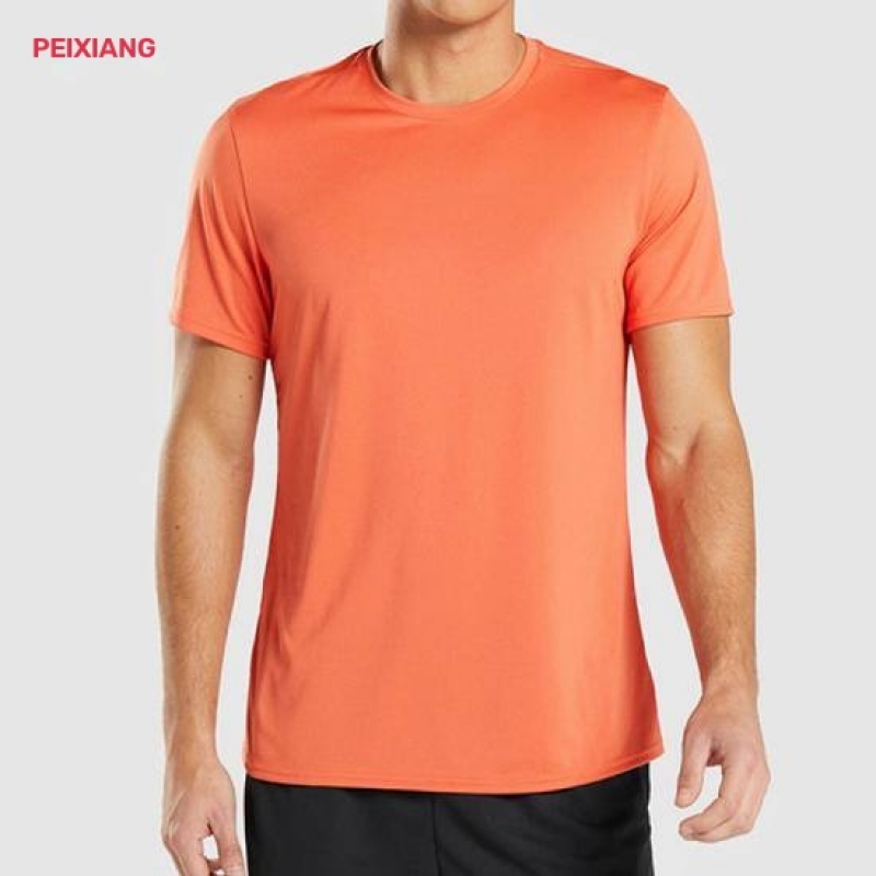 Men's military green running t-shirt back view