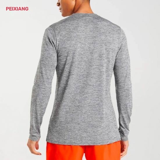 Men's light grey gym t-shirt back view