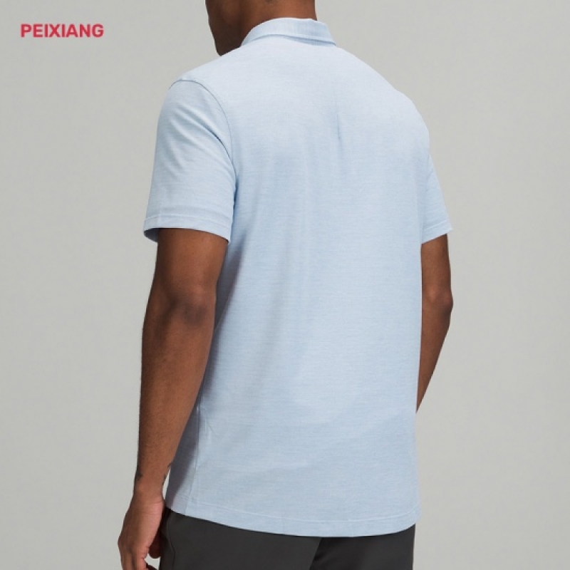 Light Blue polo shirt front athletic fit