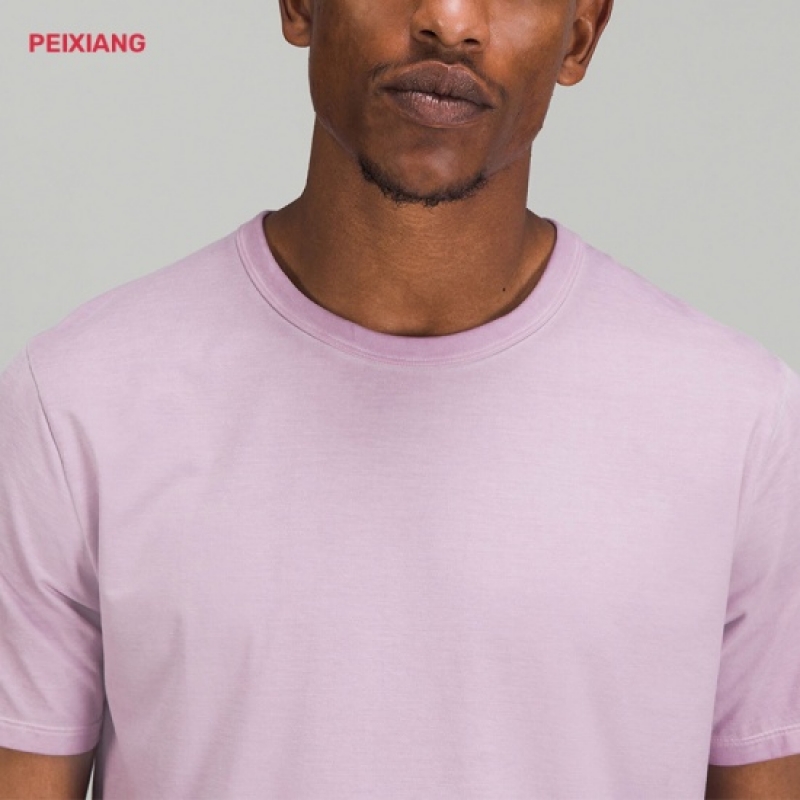 Lavender sport t-shirt collar detail