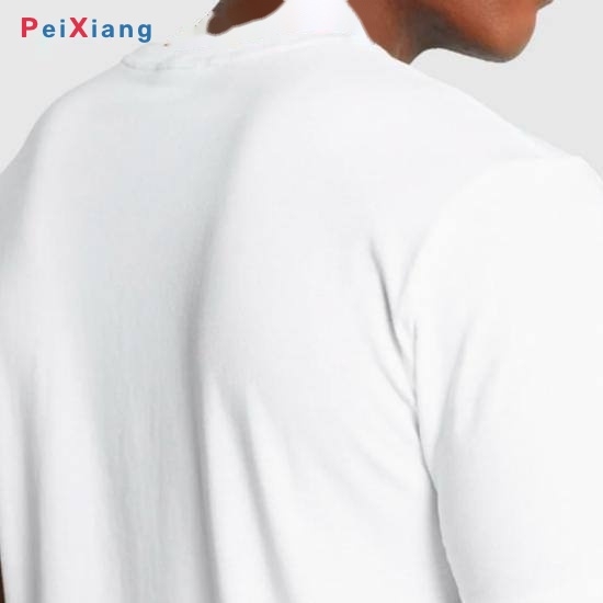 PEIXIANG t-shirt ribbed collar and neck stitching close-up