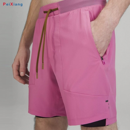 Men's basketball shorts zip pocket detail