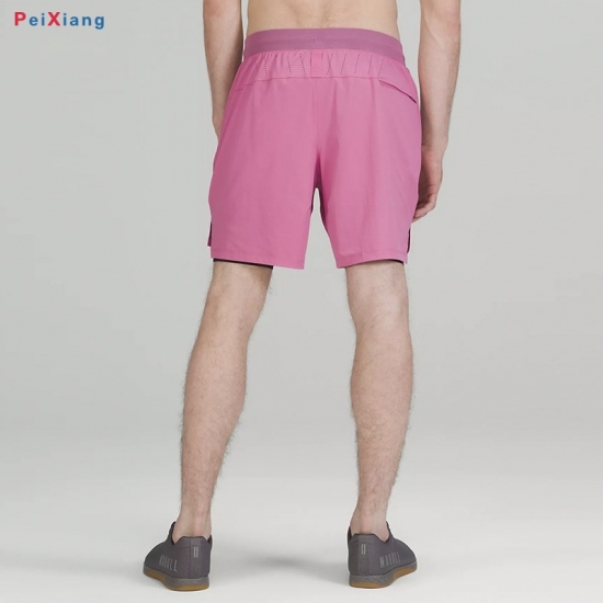 Men's pink basketball shorts back view