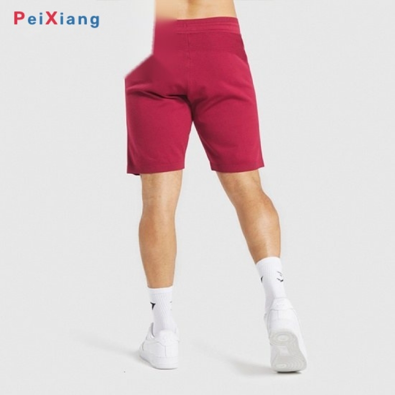 Burgundy running shorts back cut