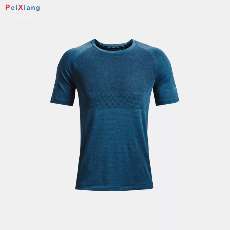 Men's navy gradient tennis training tee flat lay