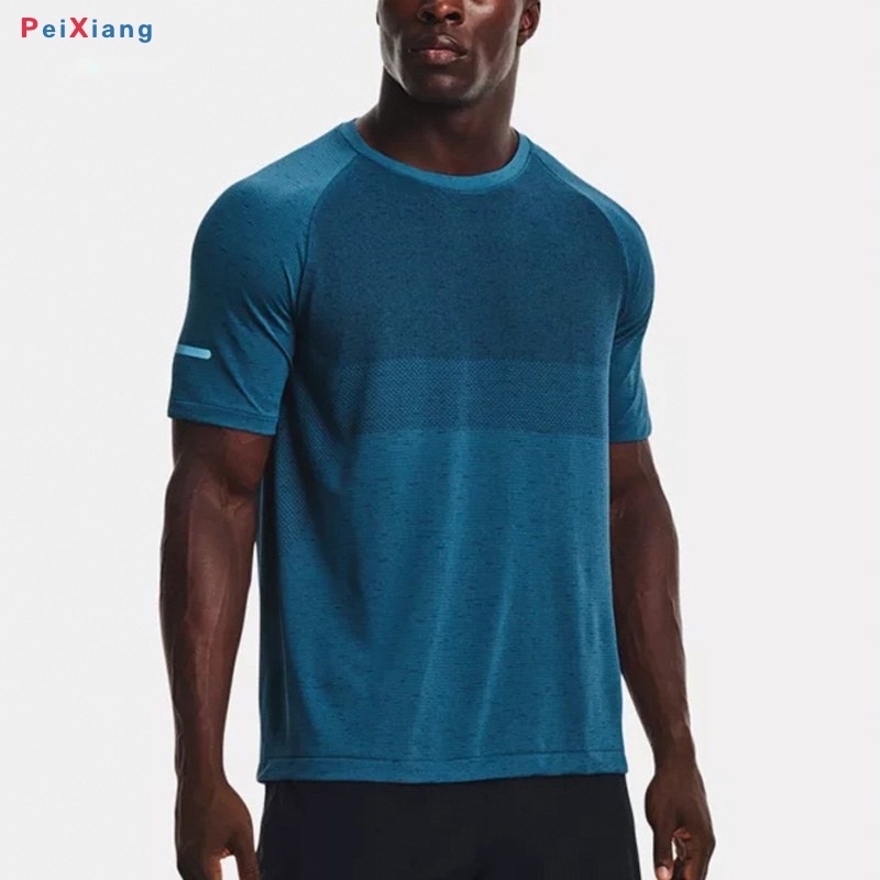 Men's navy gradient tennis training tee front fit
