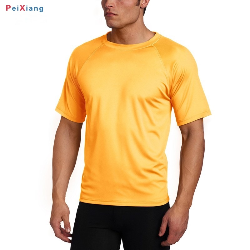 Men's yellow surf training tee front fit