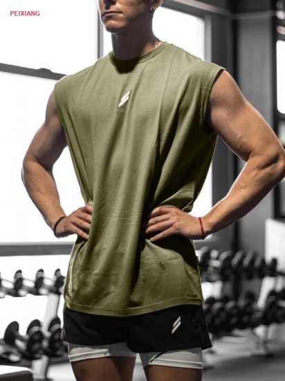 Men's light blue sport vest back mesh detail