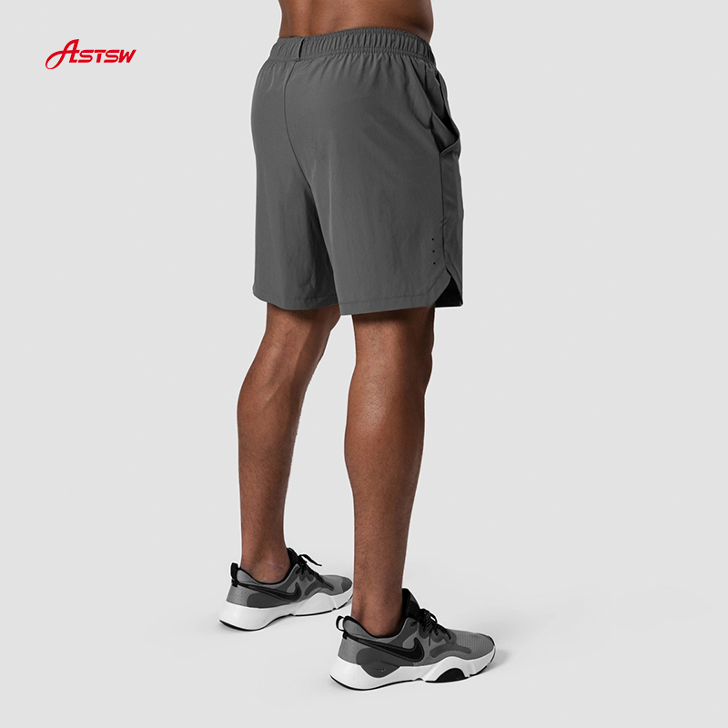 grey breathable men shorts