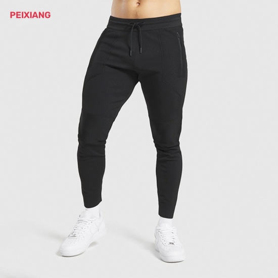 Black jogger front athletic cut with drawcord