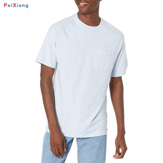 Men's Slub Cotton Raglan Crew T-Shirt 4 Colours PEIXIANG
