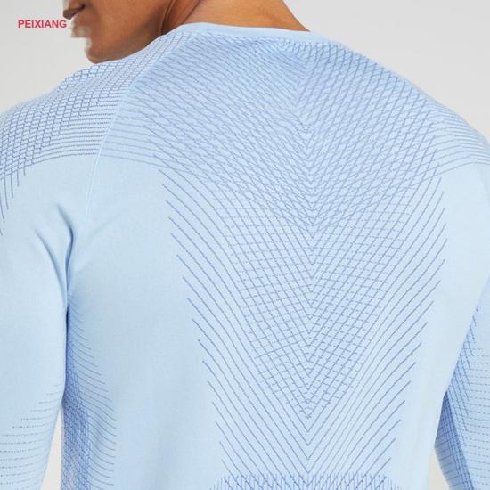 PEIXIANG men's long sleeve gym running t-shirt